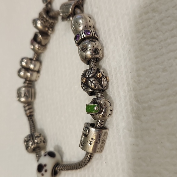 Pandora Sterling Charm Bracelet (13 charms) - Picture 5 of 12